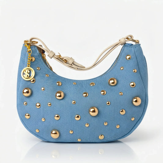 Love Stile Donna in Denim con tracolla removibile by Stile Donna Bags