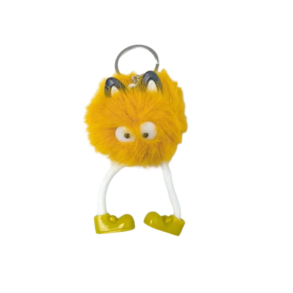 Charm per Borsa Personaggio Pom - portachiavi pompon giallo