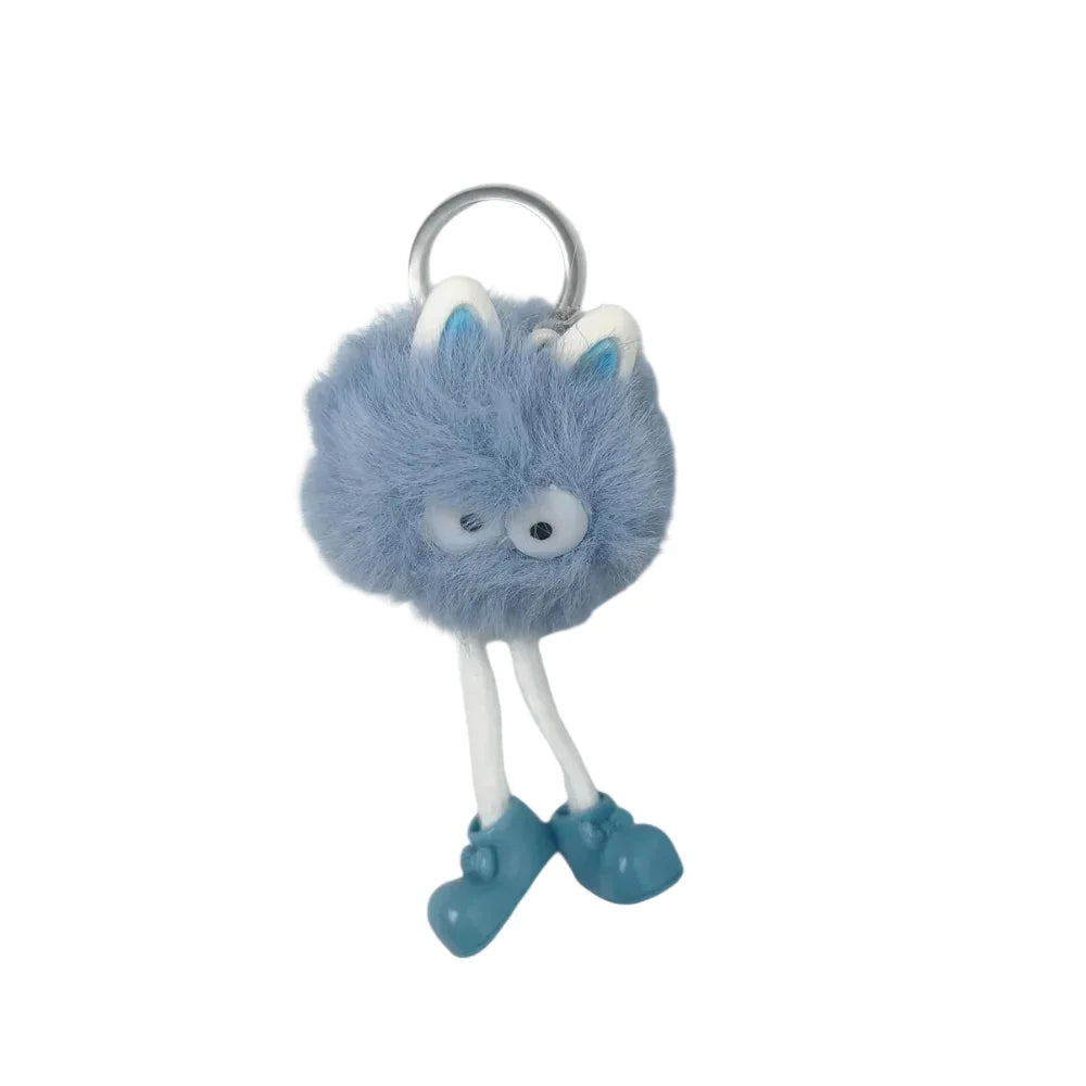 Charm per Borsa Personaggio Pom - portachiavi pompon soffice