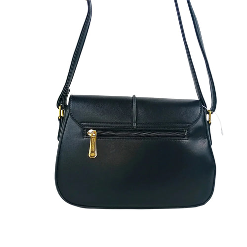 Charro Black Leather Flap Bag - MS-5944 - Stile Donna Bags
