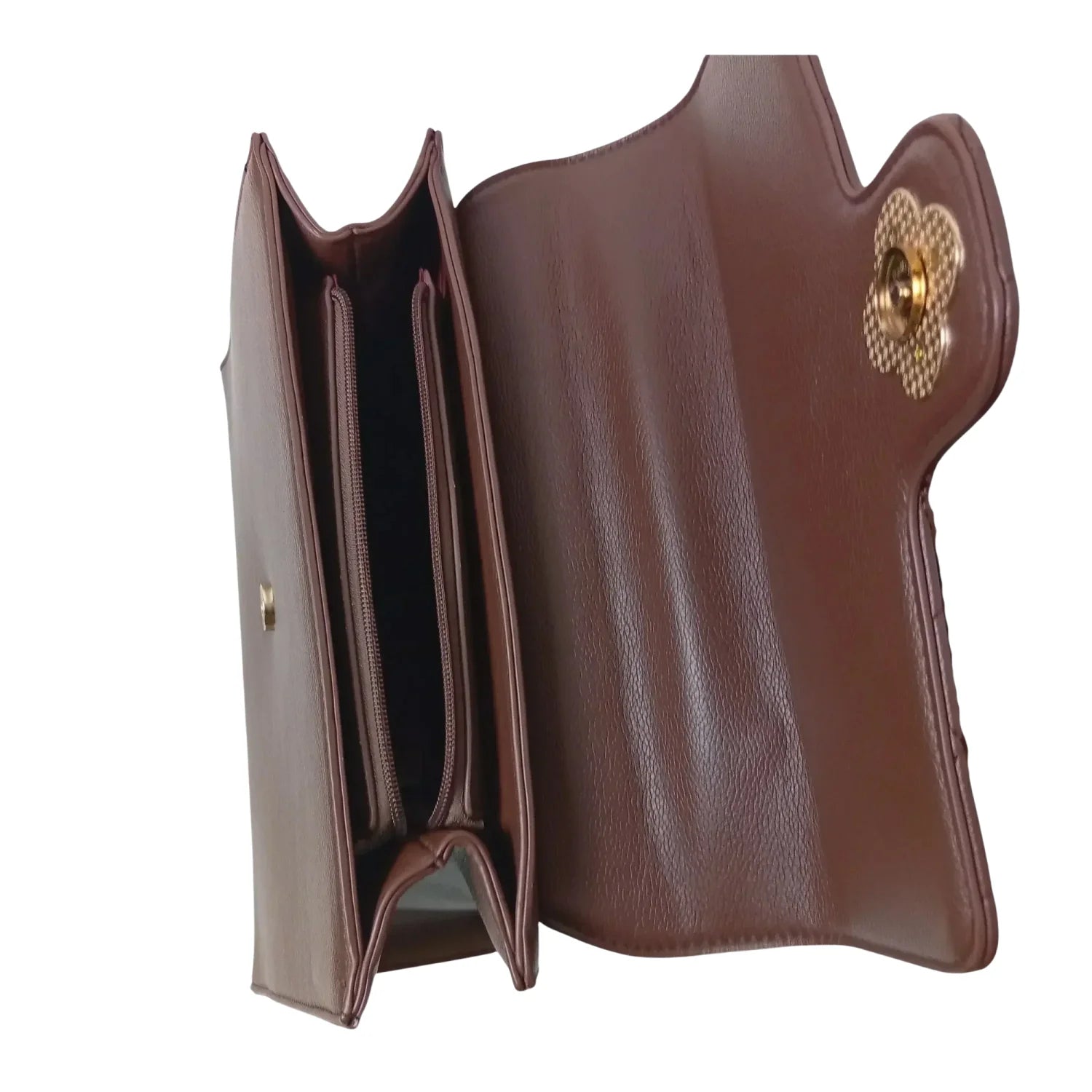 Clover clasp leather handbag MS-4458 - Stile Donna Bags