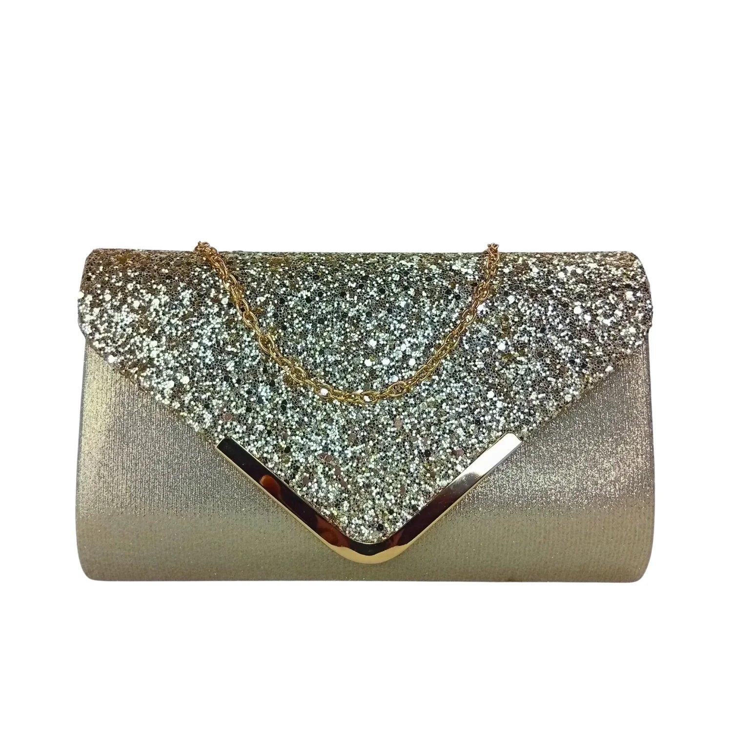 Clutch Bag a Busta Argentata da Sera - clutch scintillante glitter