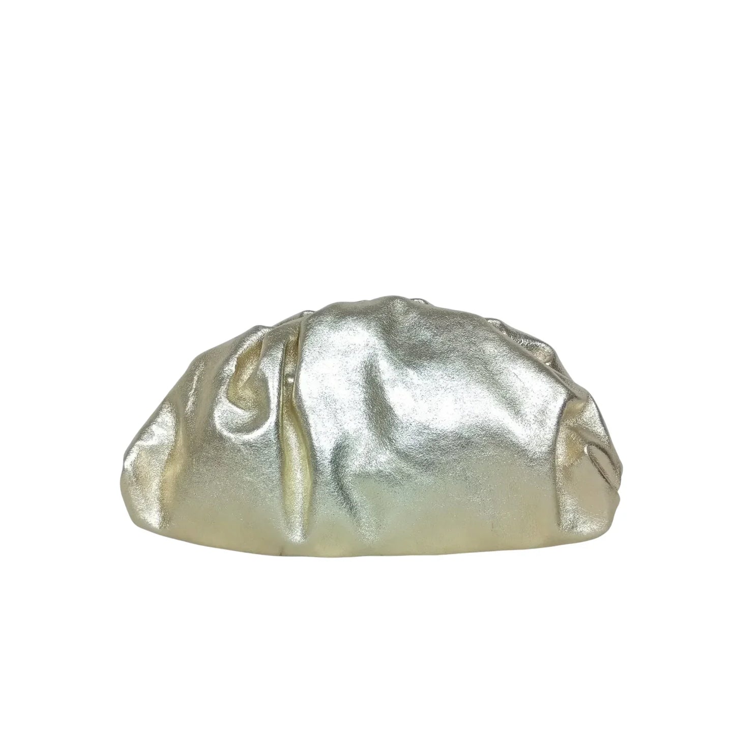 Clutch metallizzata argento in vera pelle - borsa clutch