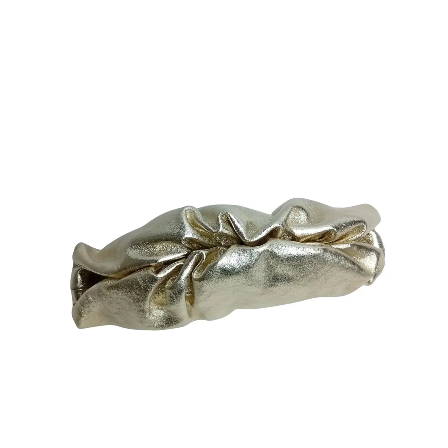 Clutch metallizzata argento in vera pelle - pochette metallico