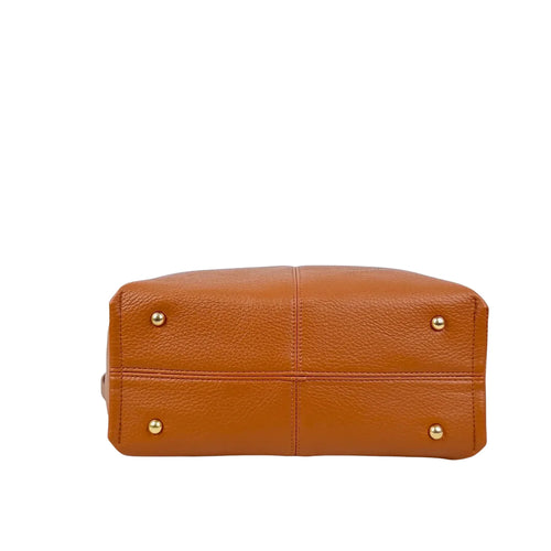 Coconuda Brown Leather Shoulder Bag - MS-3944 - Stile Donna Bags