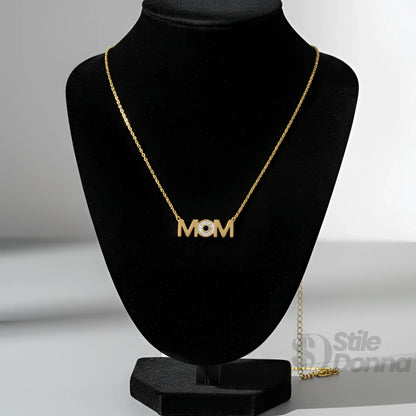 Collana Elegante Mom con Finitura Tono Oro - collana color oro
