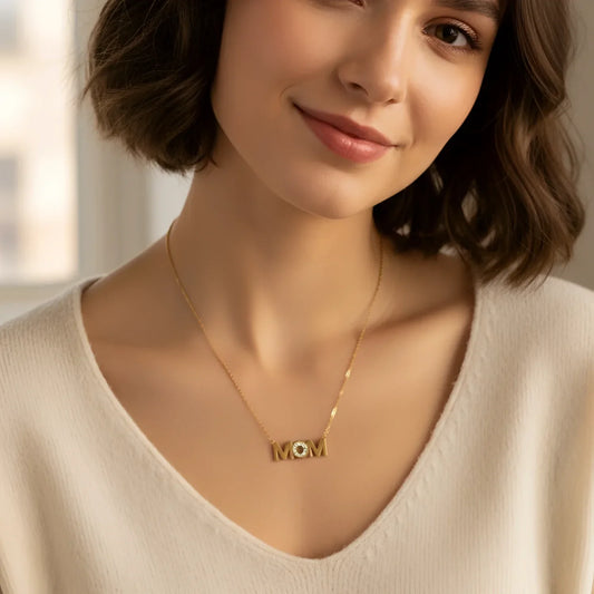 Collana Elegante Mom con Finitura Tono Oro - collana dorata mom