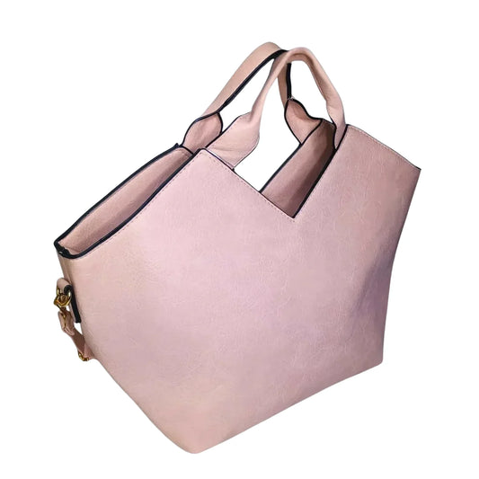Faux Leather Tote Bag - MS-0625 - Stile Donna Bags