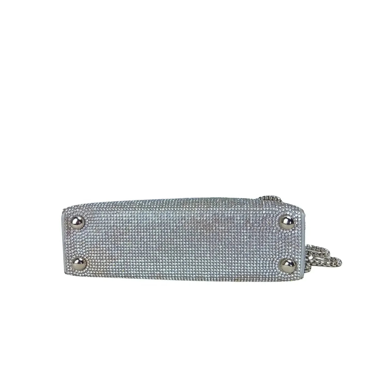 Flap Clutch Bag with Rhinestone Detail - Stile Donna Bags