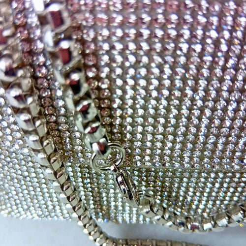 Flap Clutch Bag with Rhinestone Detail - Stile Donna Bags