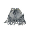 Fringe Suede Drawstring Bucket Bag – Grey - Stile Donna Bags