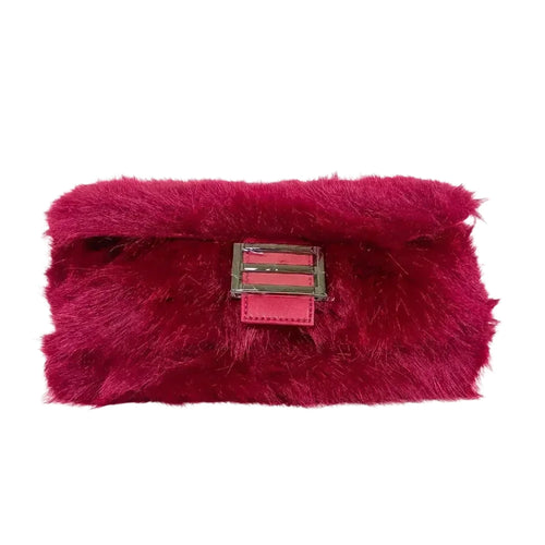 Fur handbag with leather handle MS-6440 - Stile Donna Bags