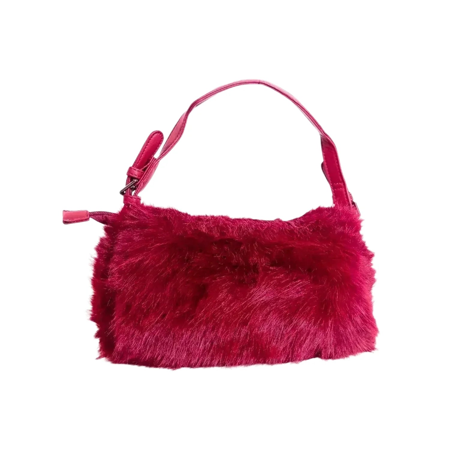 Fur handbag with leather handle MS-6440 - Stile Donna Bags
