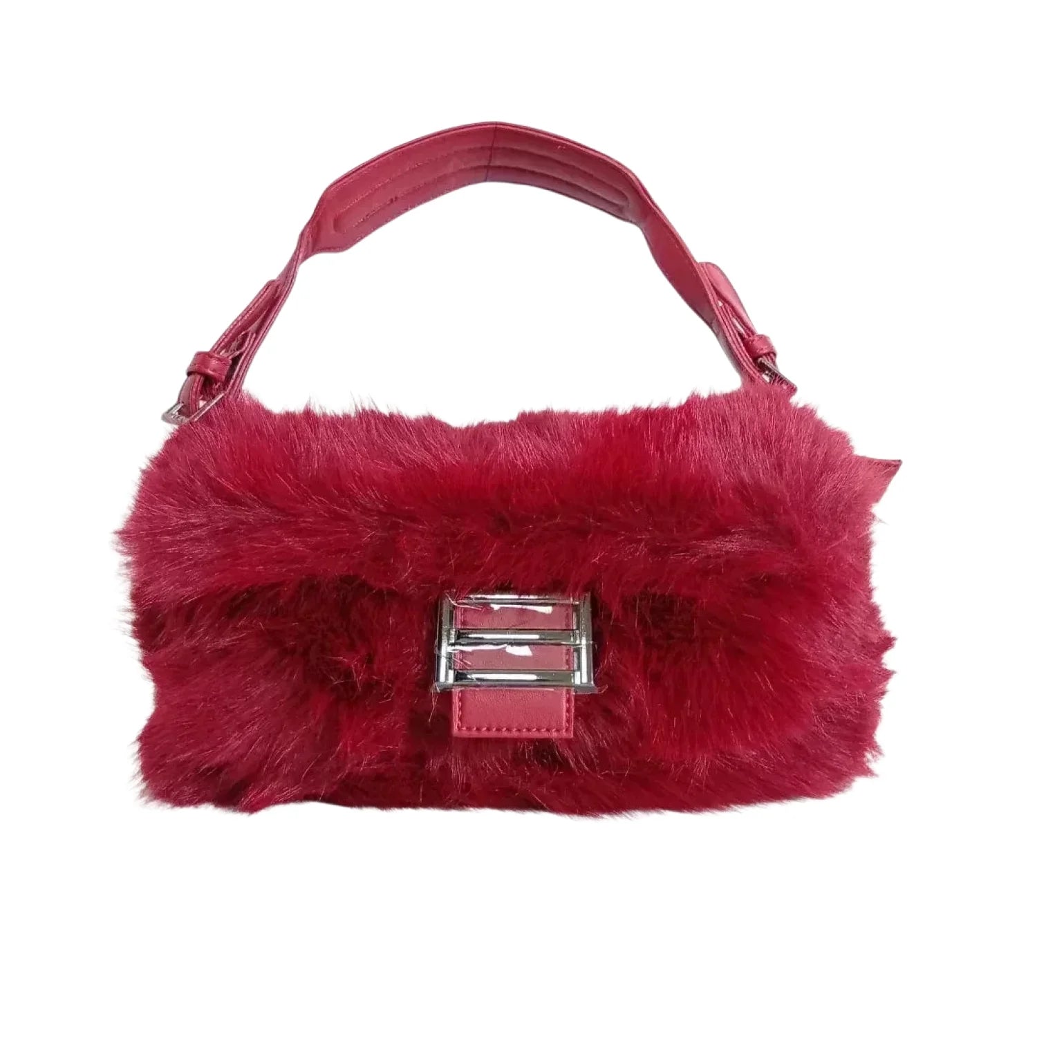 Fur handbag with leather handle MS-6440 - Stile Donna Bags