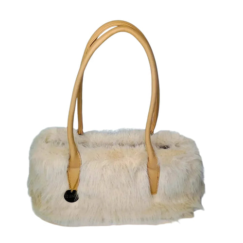 Fur Leather Handbag - MS-7158 - Stile Donna Bags