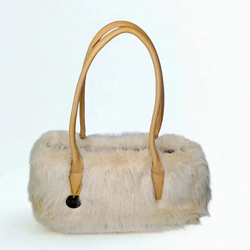 Fur Leather Handbag - MS-7158 - Stile Donna Bags