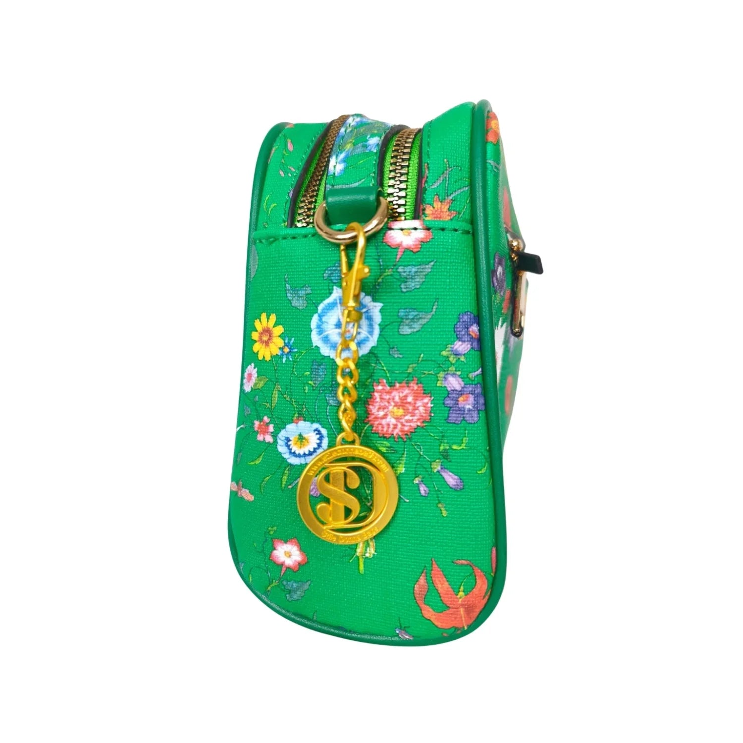 Green Flower Print crossbody bag - MS-1756 - borsa tracolla motivo