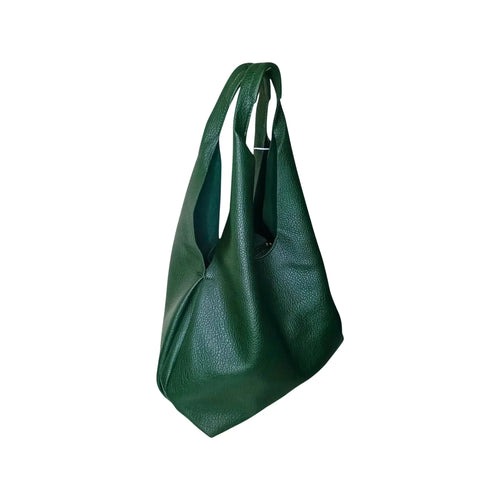 Green Leather Bindle Bag - MS-9614 - Stile Donna Bags