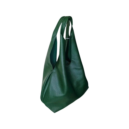 Green Leather Bindle Bag - MS-9614 - Stile Donna Bags