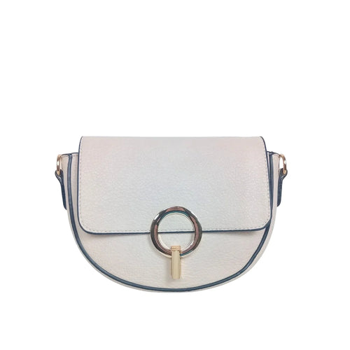 Half Moon Leather Crossbody Bag - MS-7611 - Stile Donna Bags