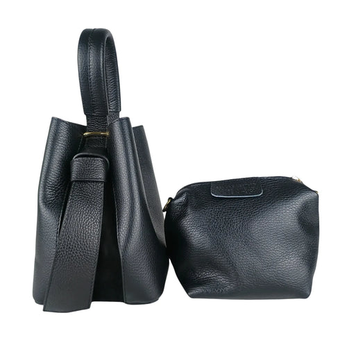 Italian Leather Bucket Bag MS-3265 - Stile Donna Bags