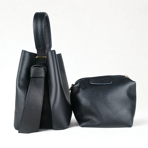 Italian Leather Bucket Bag MS-3265 - Stile Donna Bags