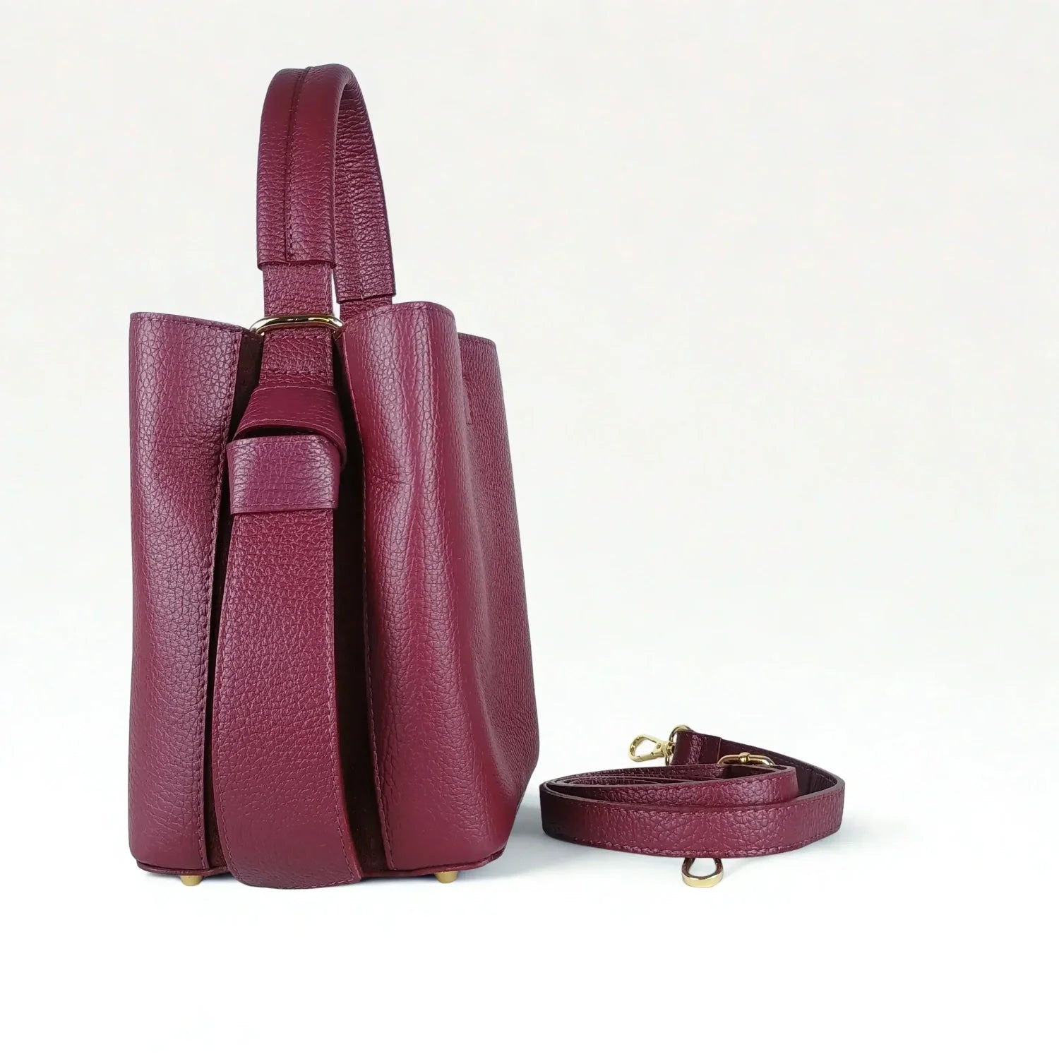 Italian Leather Bucket Bag MS-3265 - Stile Donna Bags