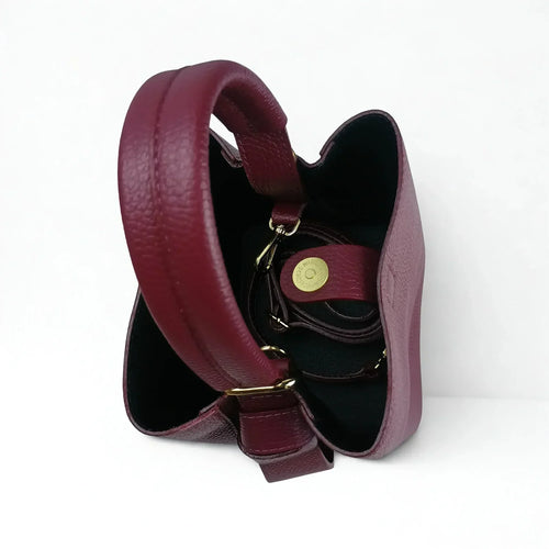 Italian Leather Bucket Bag MS-3265 - Stile Donna Bags