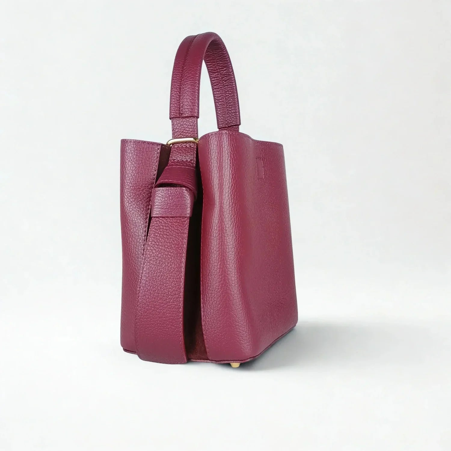 Italian Leather Bucket Bag MS-3265 - Stile Donna Bags