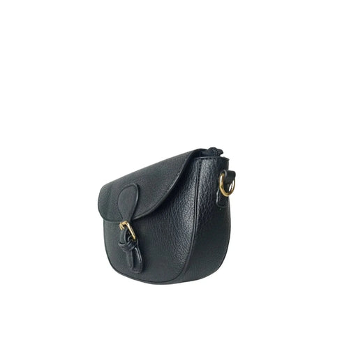 Leather crossbody bag with gold-tone buckle MS-2818 - Stile Donna Bags