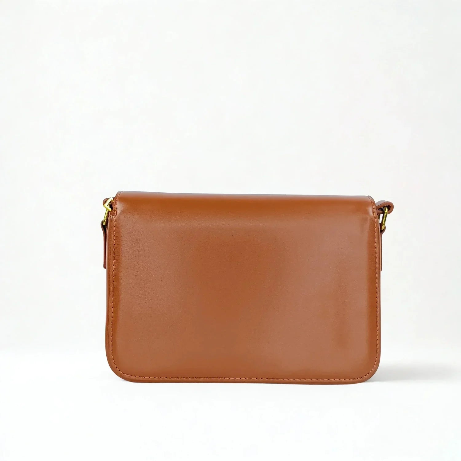 Leather Flap Bag with Gold Hardware - MS-8899 - Stile Donna Bags