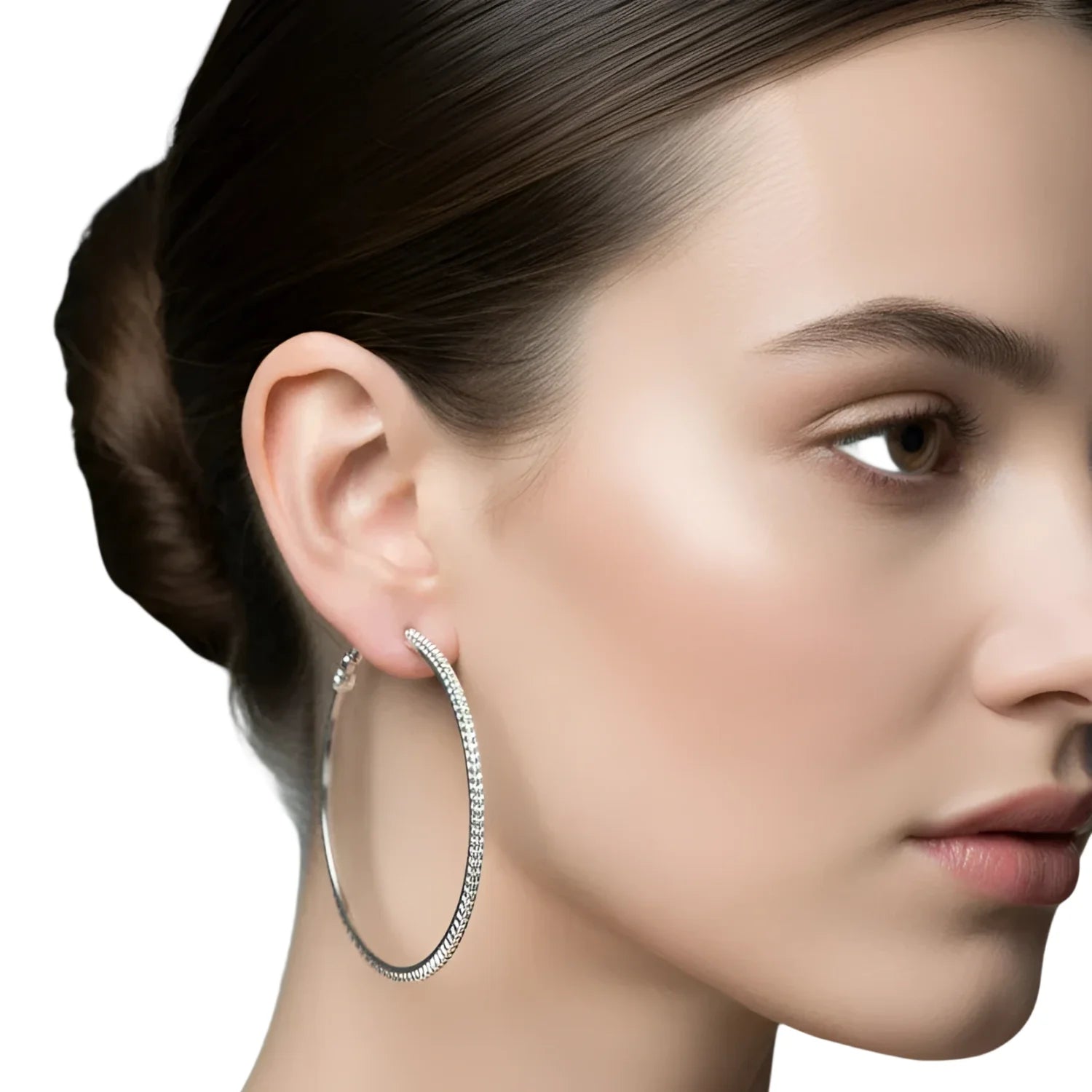 Luxury Textured Hoop Earrings – Gold & Silver Statement Hoops - Stile Donna Bags