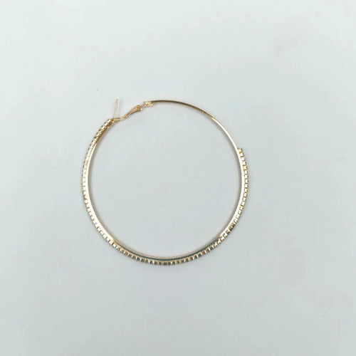 Luxury Textured Hoop Earrings – Gold & Silver Statement Hoops - Stile Donna Bags