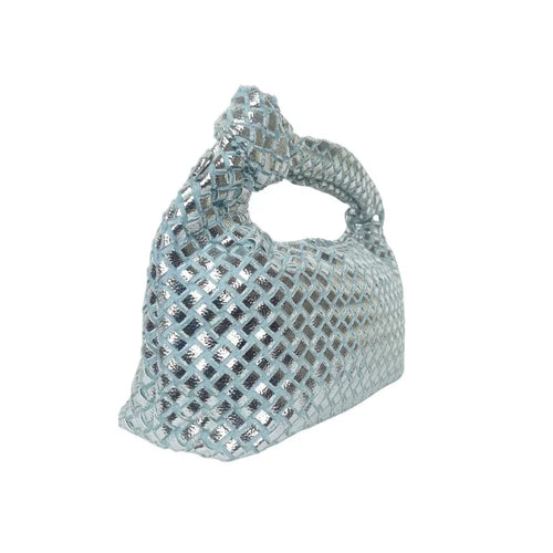 Mesh Knot handle bag with detachable strap - Stile Donna Bags