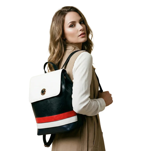 Mickey Leather Backpack - MS-3472 - Stile Donna Bags