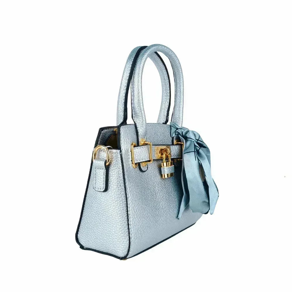 Mini Bag in Pelle MS-6539 con Tracolla Removibile - borsa pelle testurizzata