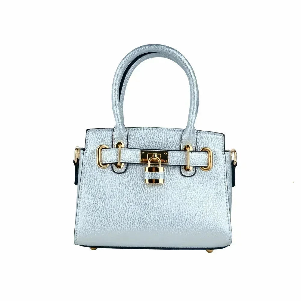 Mini Bag in Pelle MS-6539 con Tracolla Removibile - borsetta mini pelle