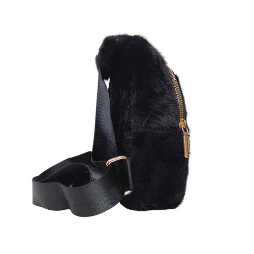 Mini faux fur crossbody bag - Stile Donna Bags