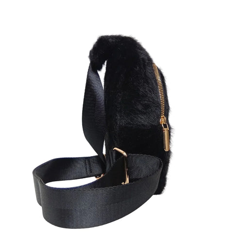 Mini faux fur crossbody bag - Stile Donna Bags