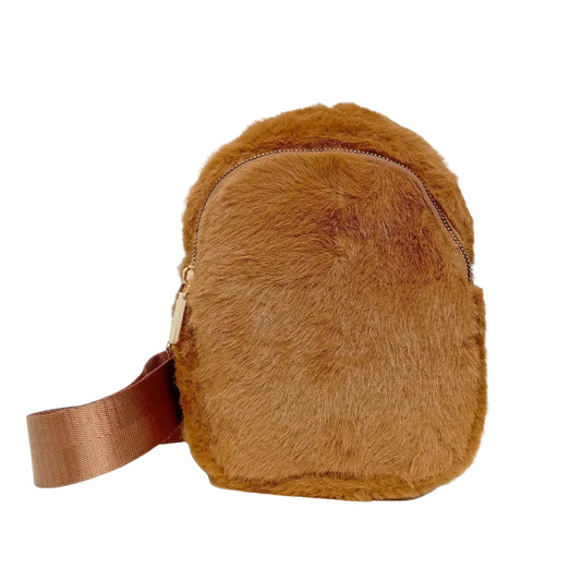 Mini faux fur crossbody bag - Stile Donna Bags