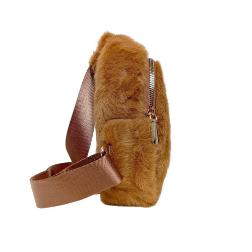 Mini faux fur crossbody bag - Stile Donna Bags
