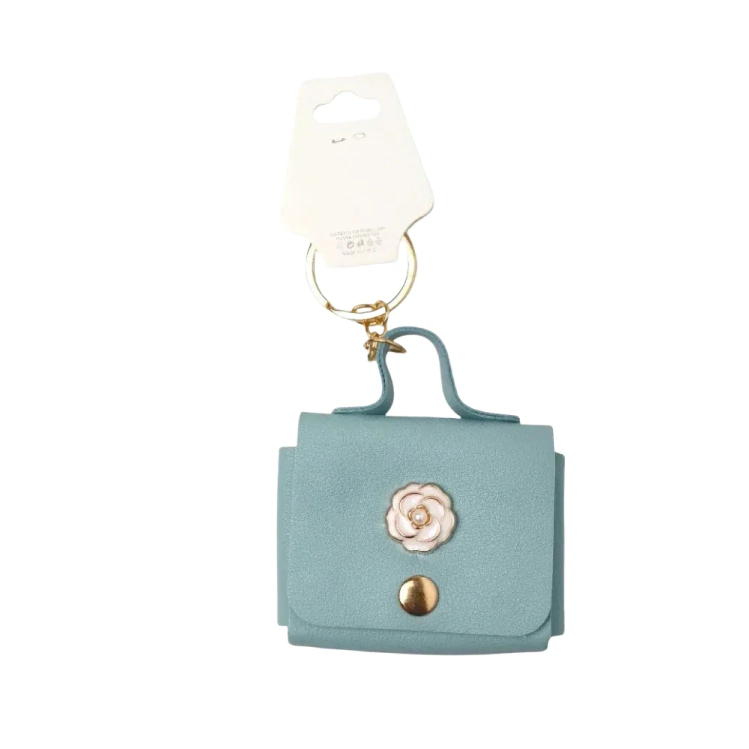 Mini Floral Wallet Key Charm – Coin Pouch - Stile Donna Bags