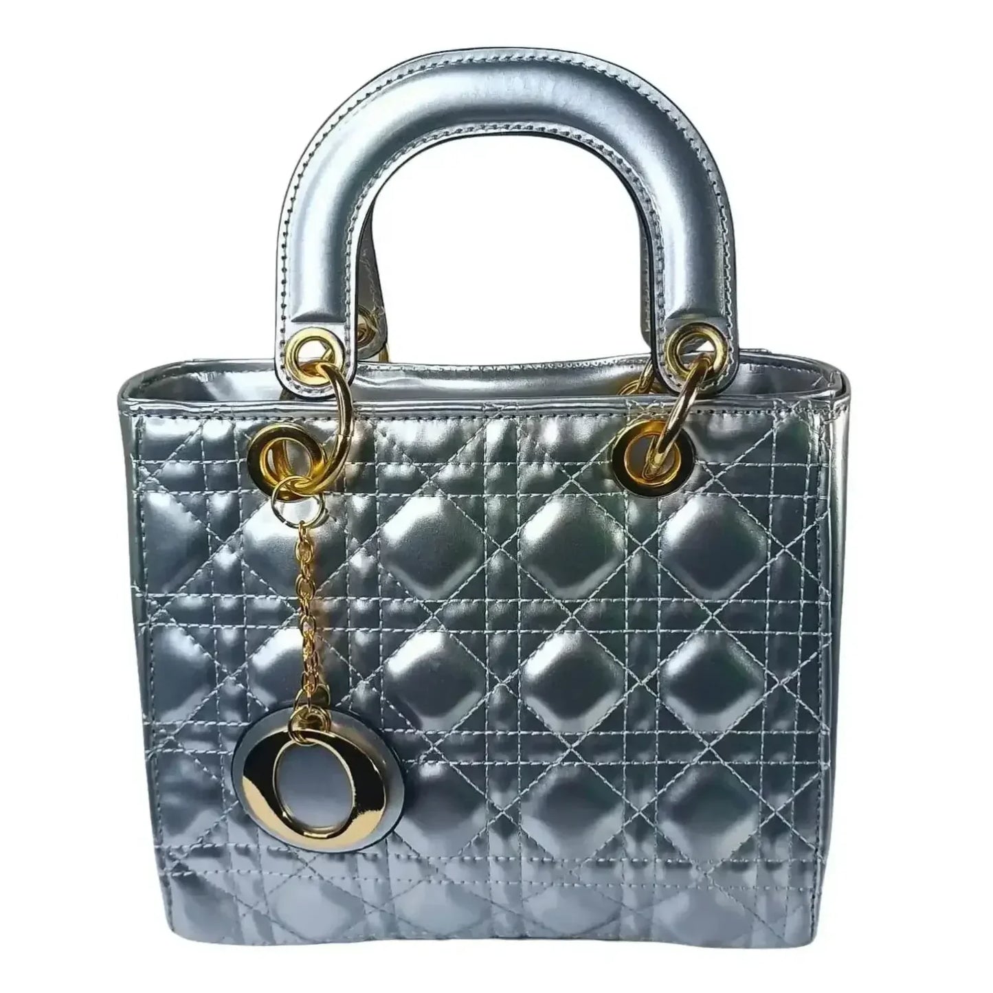 Mini Handbag Argento con Eleganza Dior - borsa imbottita argento
