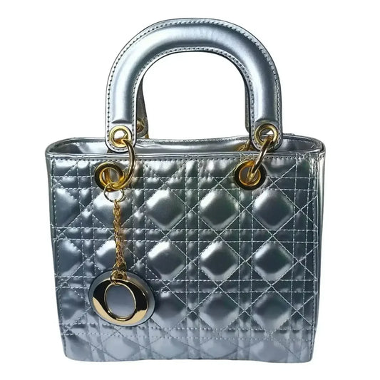 Mini Handbag Argento con Eleganza Dior - borsa imbottita argento