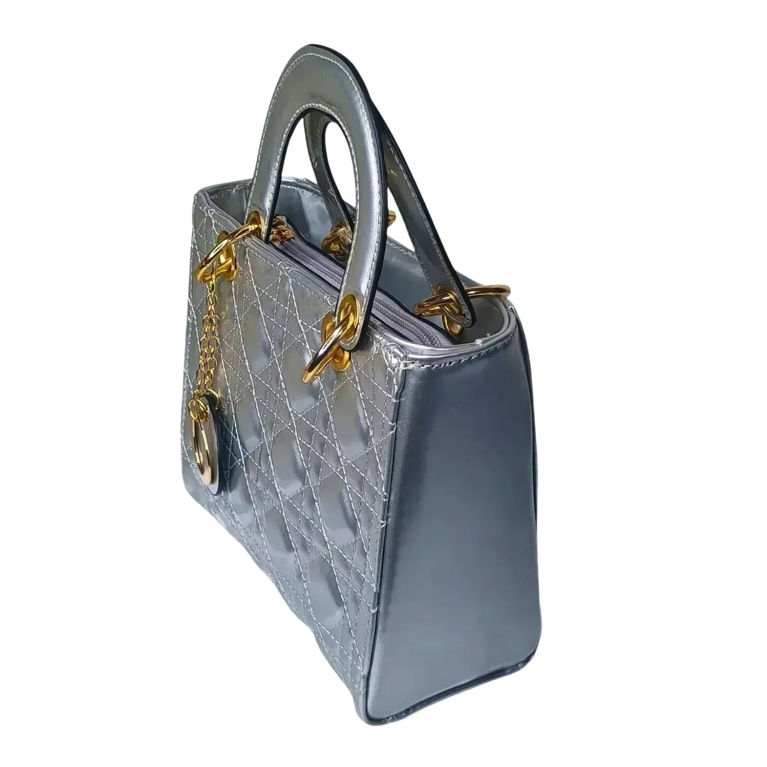 Mini Handbag Argento con Eleganza Dior - borsa trapuntata argento
