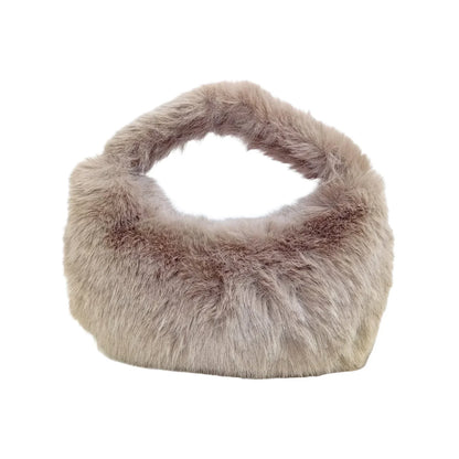 Mini hobo in pelliccia sintetica - borsa finta