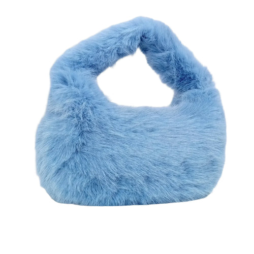 Mini hobo in pelliccia sintetica - borsa finta