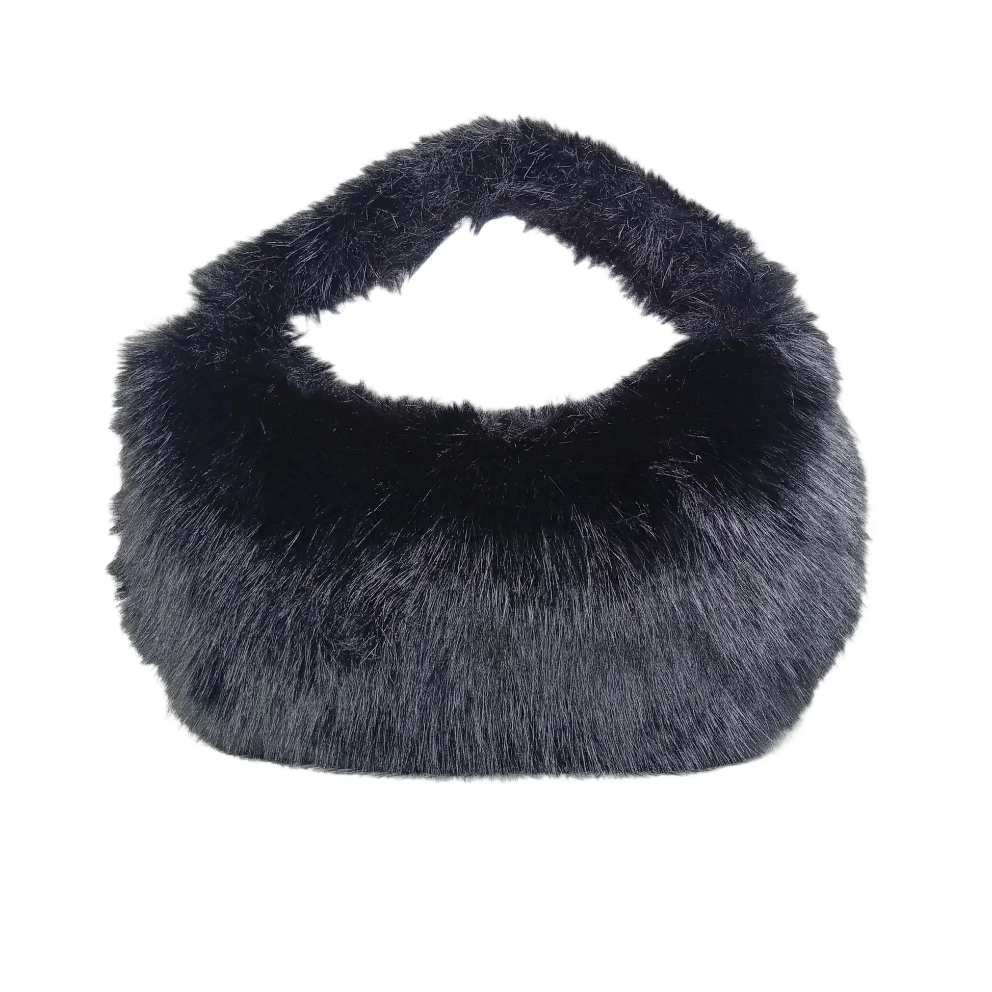 Mini hobo in pelliccia sintetica - borsa morbido pelo