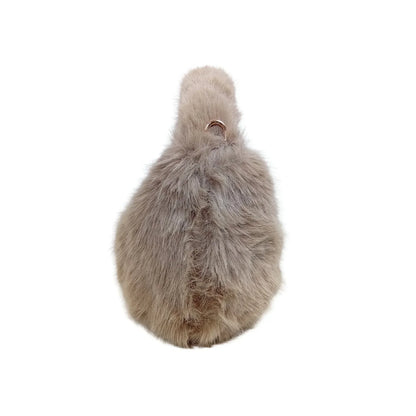 Mini hobo in pelliccia sintetica - portachiavi finta