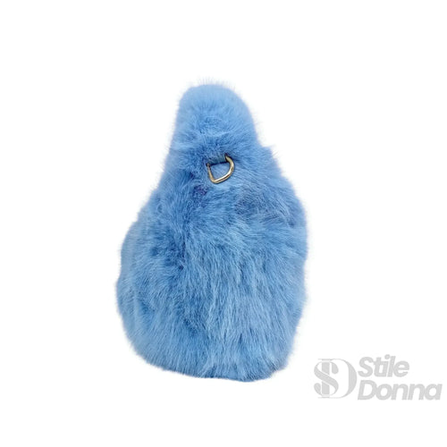 Mini hobo in pelliccia sintetica - zainetto mini finta